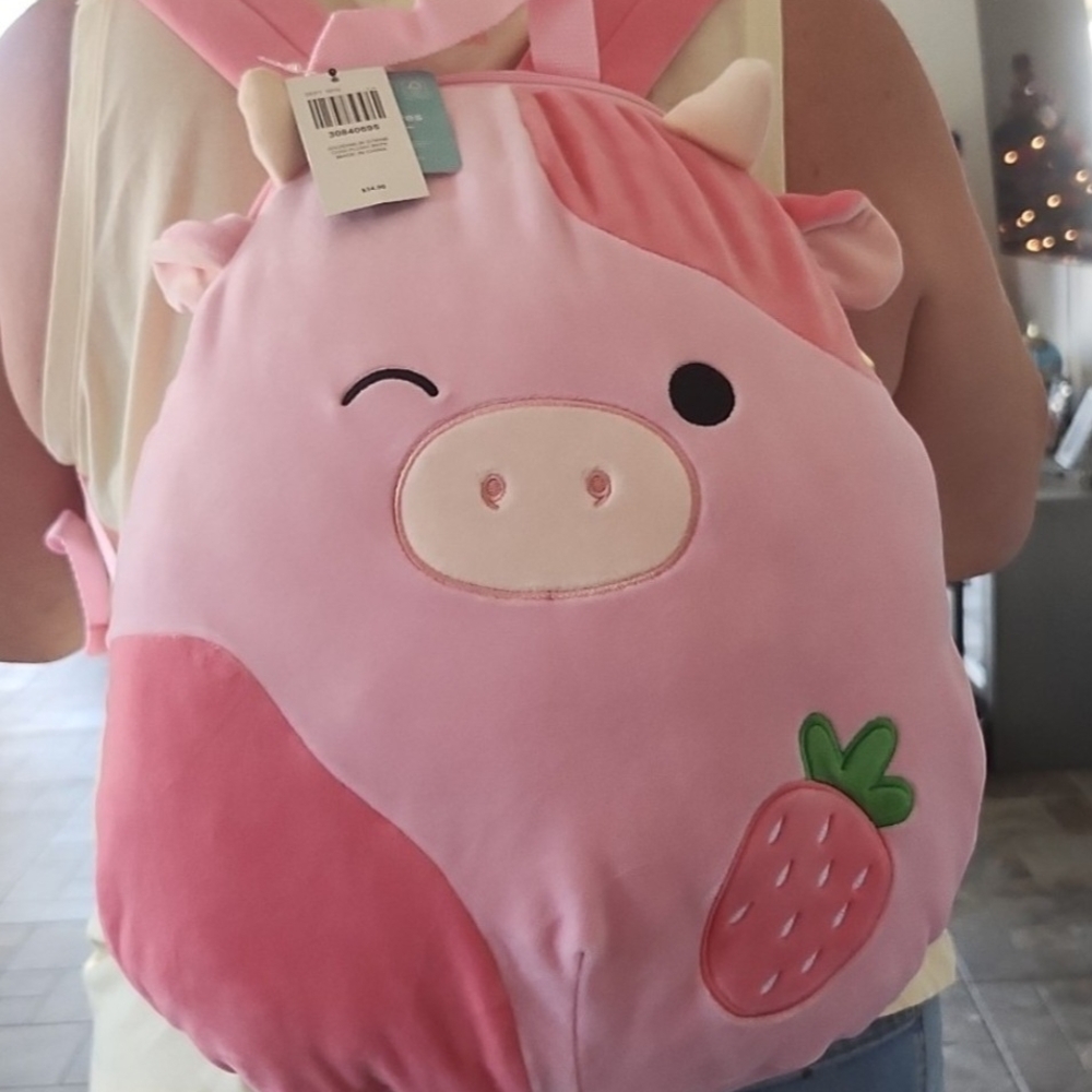 Pink Cow Backpack for Kids